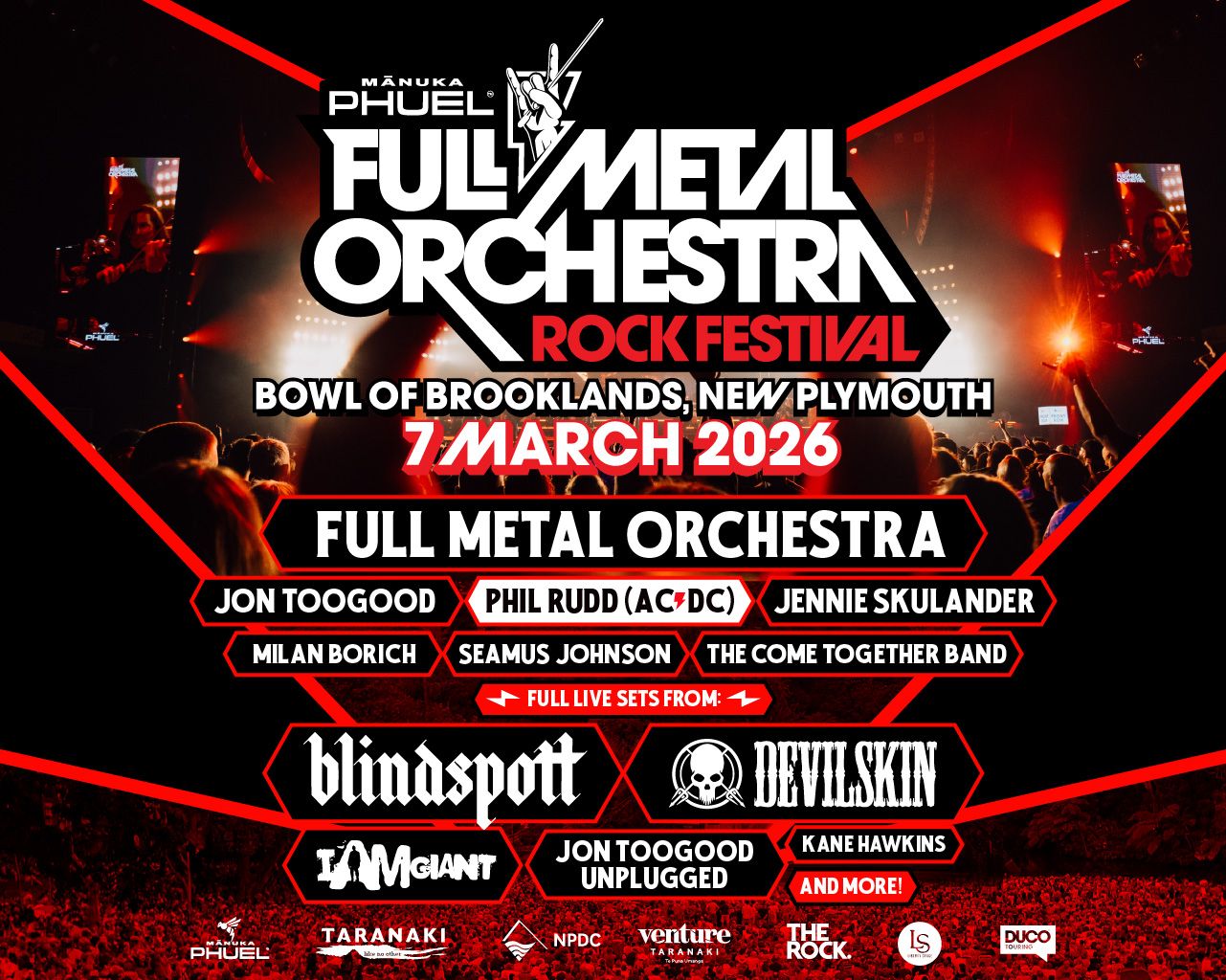 Mānuka Phuel Full Metal Orchestra Rock Festival